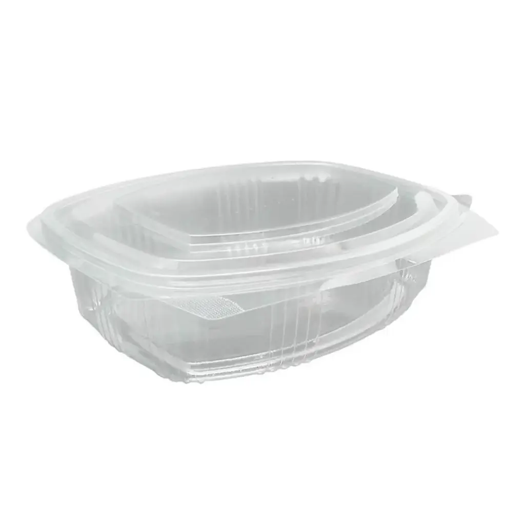 TARRINA CON TAPA BISAGRA 1000CC PET 350UDS.