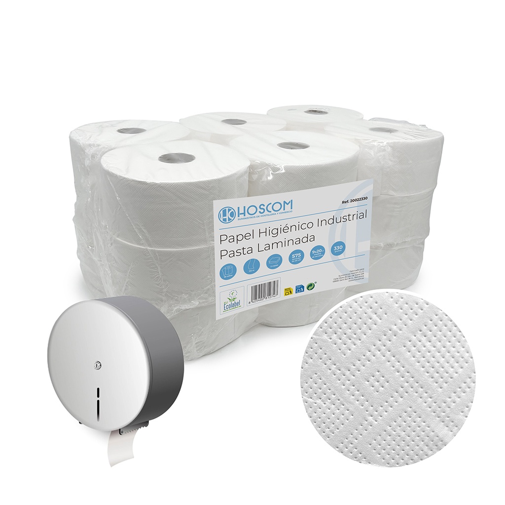 PAPEL HIGIÉNICO IND. PASTA LAMINADA 330 1P-18R