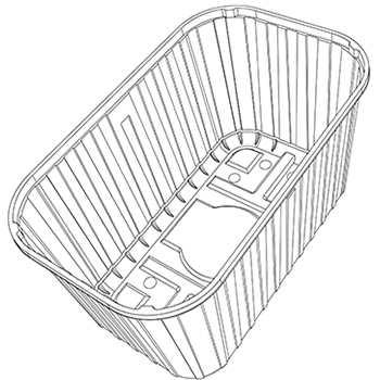 CESTA FRUTA B13 1000GR PP 105 C-900UDS