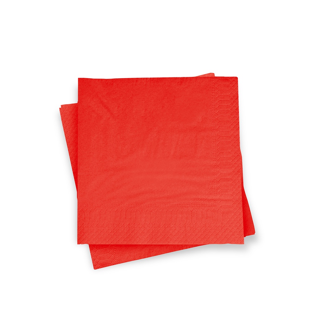 SERVILLETA 40X40 2C ROJA 24P-100 UDS.