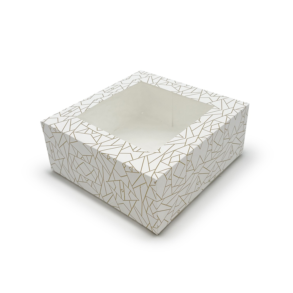 CAJAS PASTELERÍA CON VENTANA 23X23X7,5CM P-50 UDS.