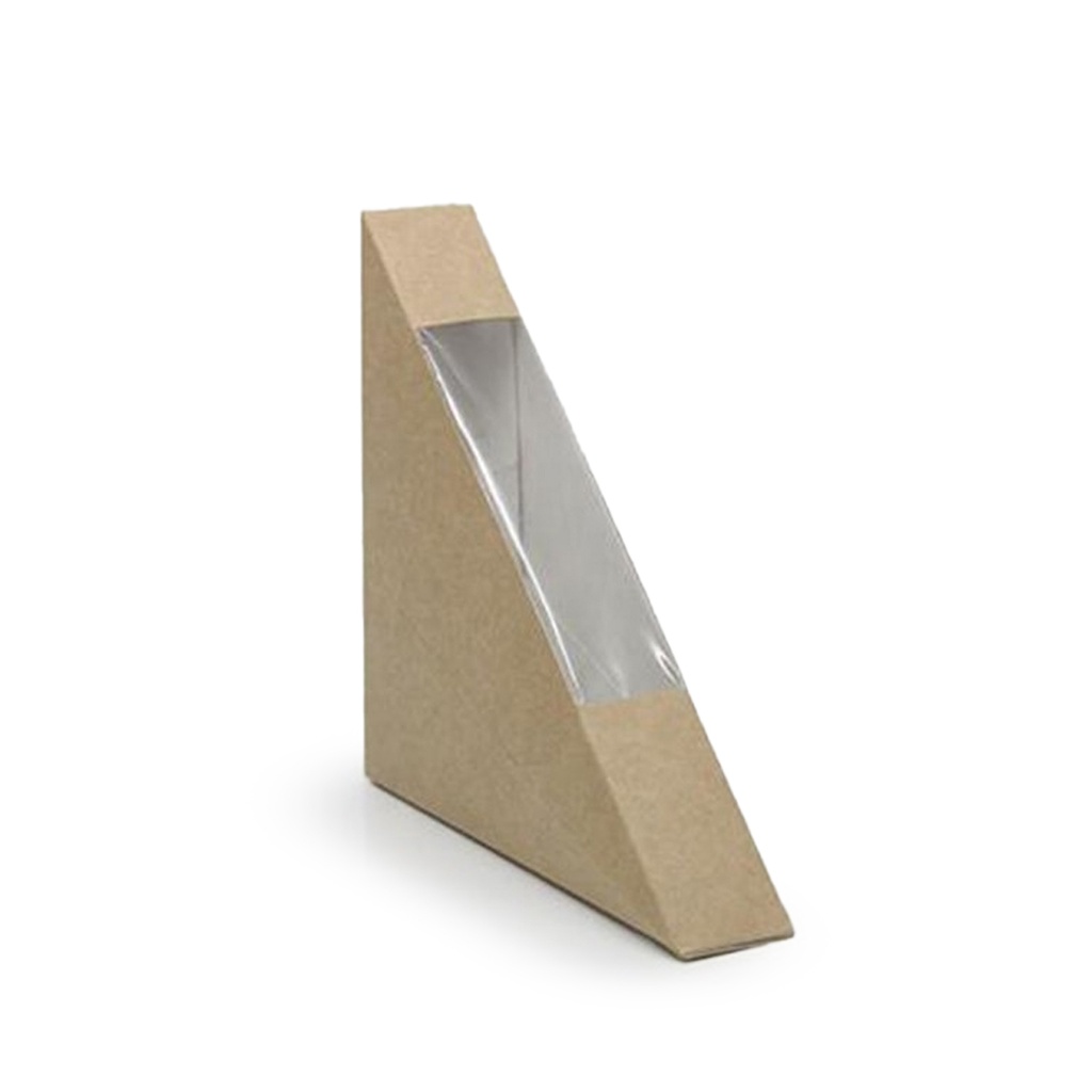 ENVASE SANDWICH KRAFT P CON VENTANA 52MM 10P-50 UDS.
