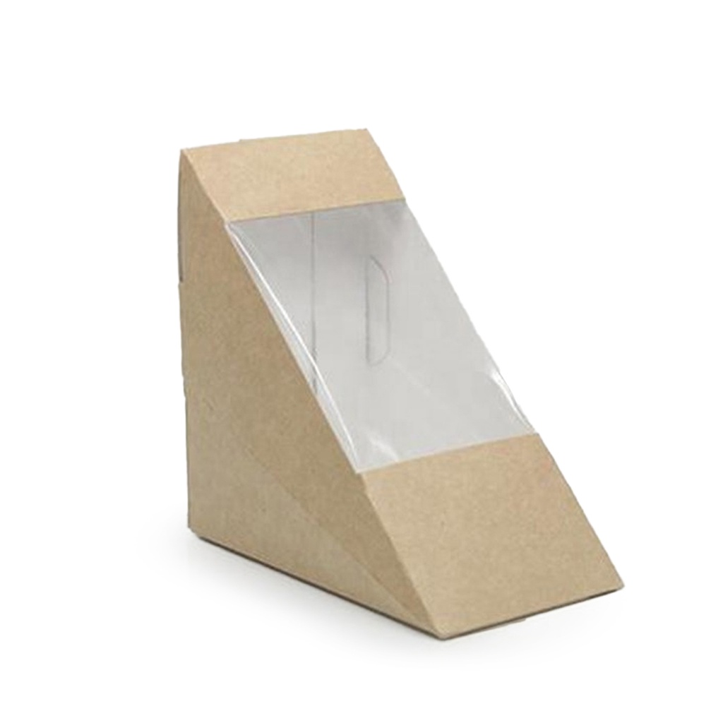 ENVASE SANDWICH KRAFT G CON VENTANA 82MM 10P-50 UDS.