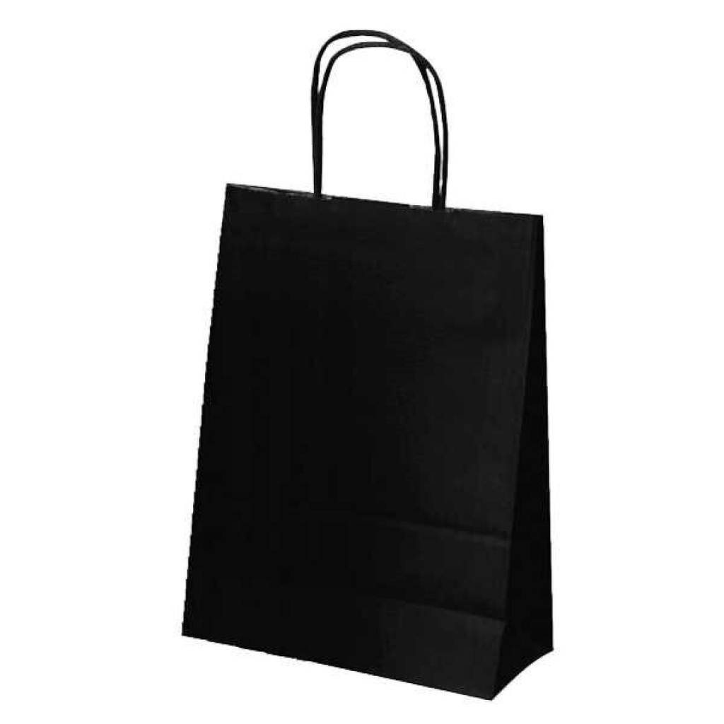 BOLSA PAPEL NEGRO 26+14X32 C-250