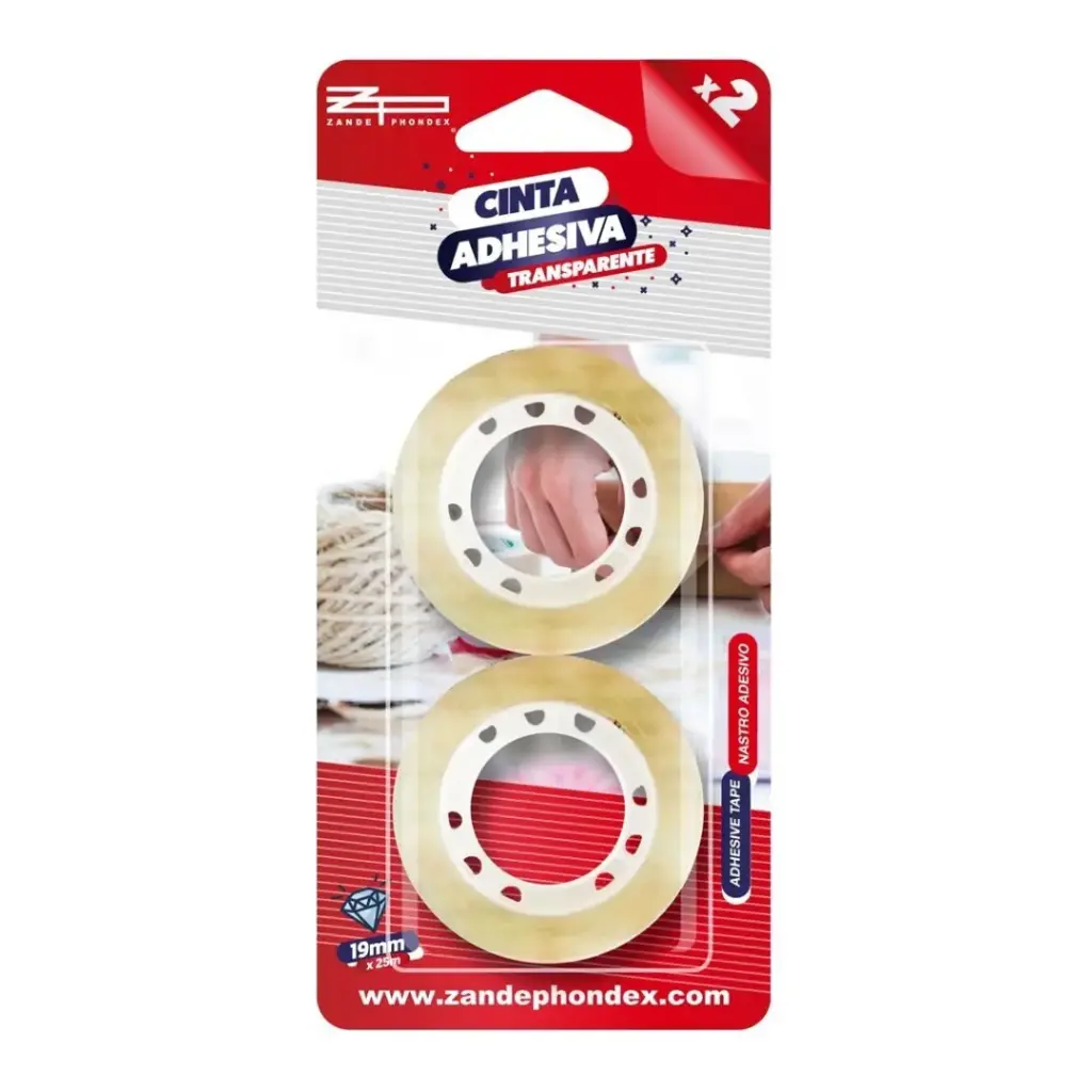 CINTA ADHESIVA 19MMx25M P-2R
