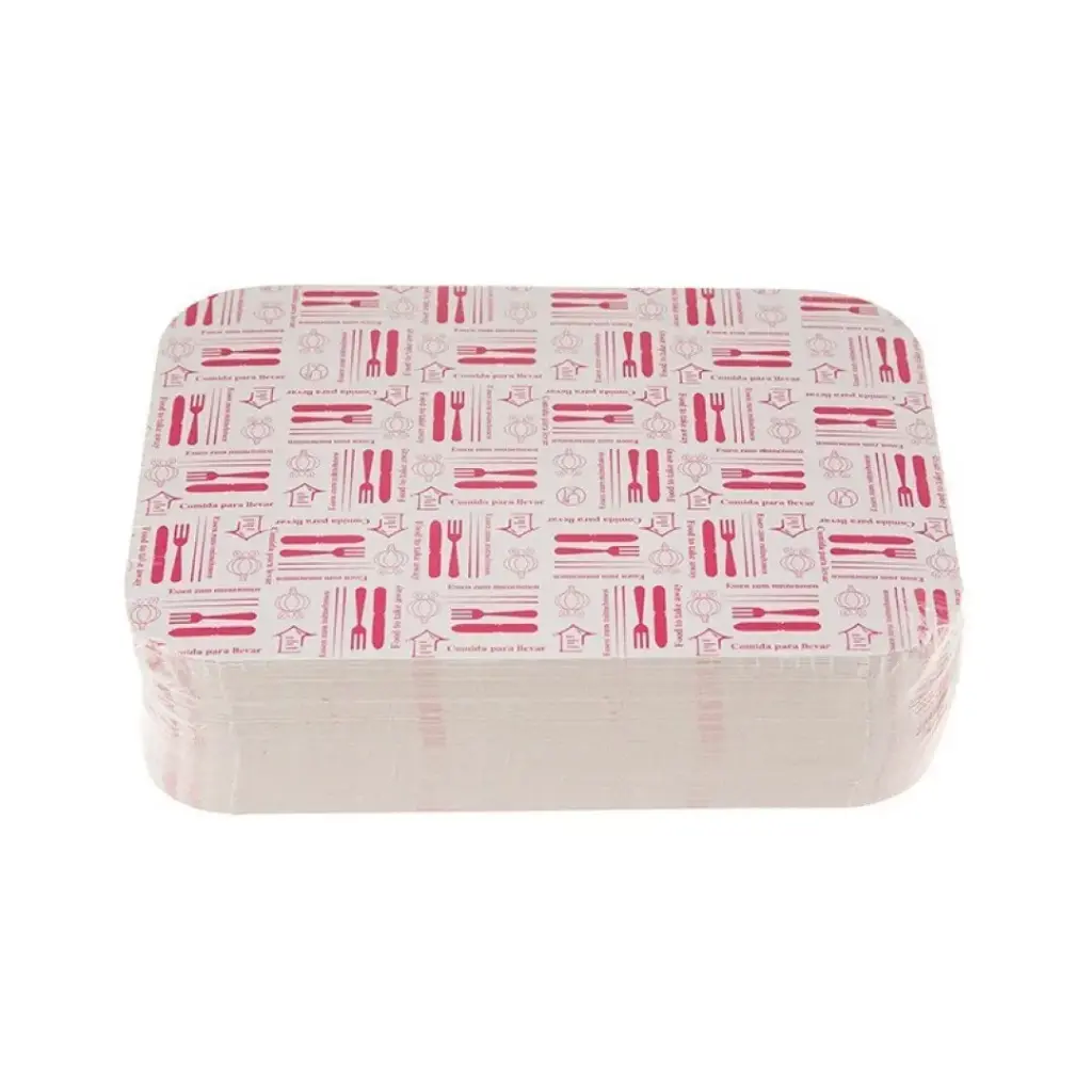 PQT. TAPA BANDEJA ALUMINIO 6 PIEZAS PQT-100UDS(C-8P)