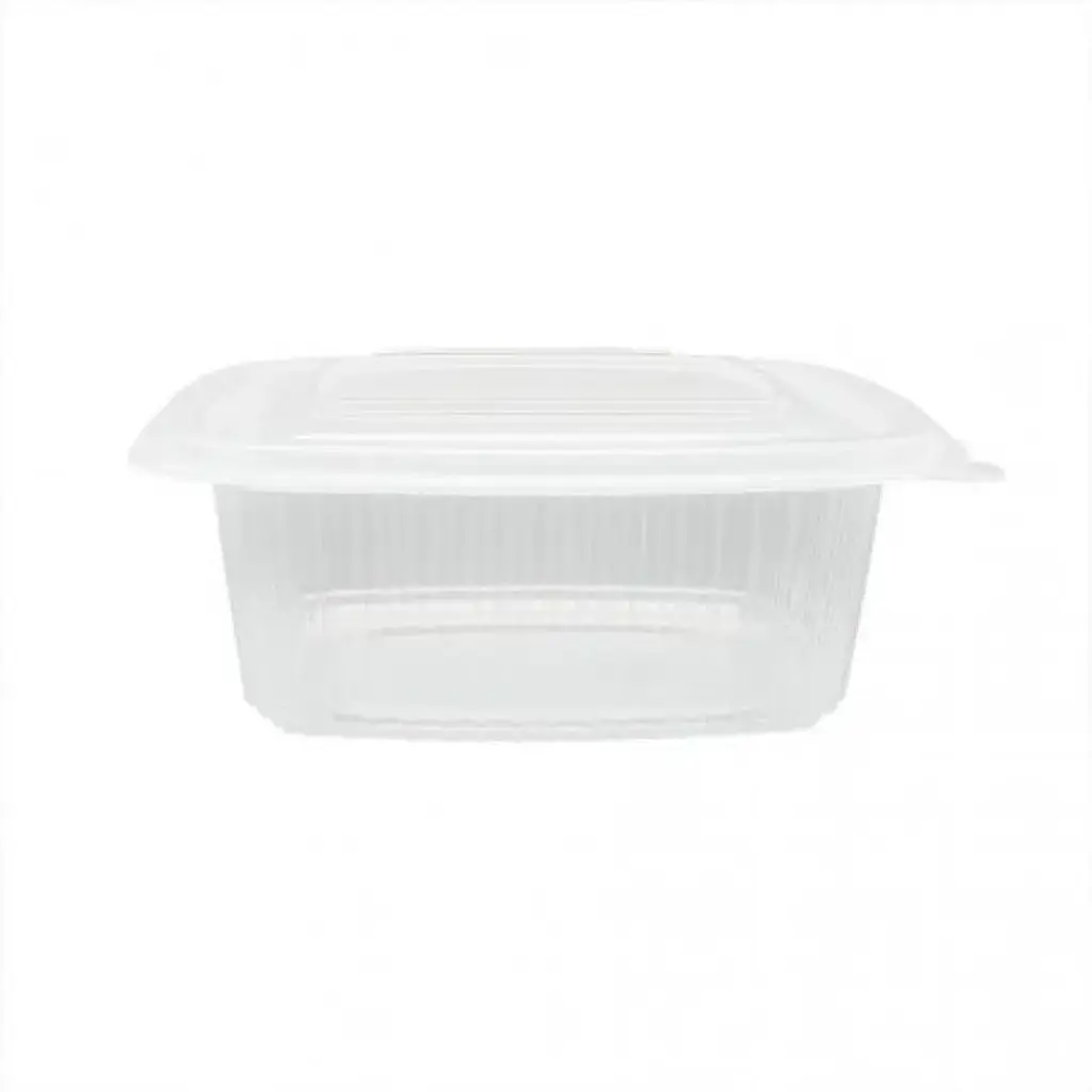 ENVASE OVAL TAPA BISAGRA PP 500CC(12X50:600)