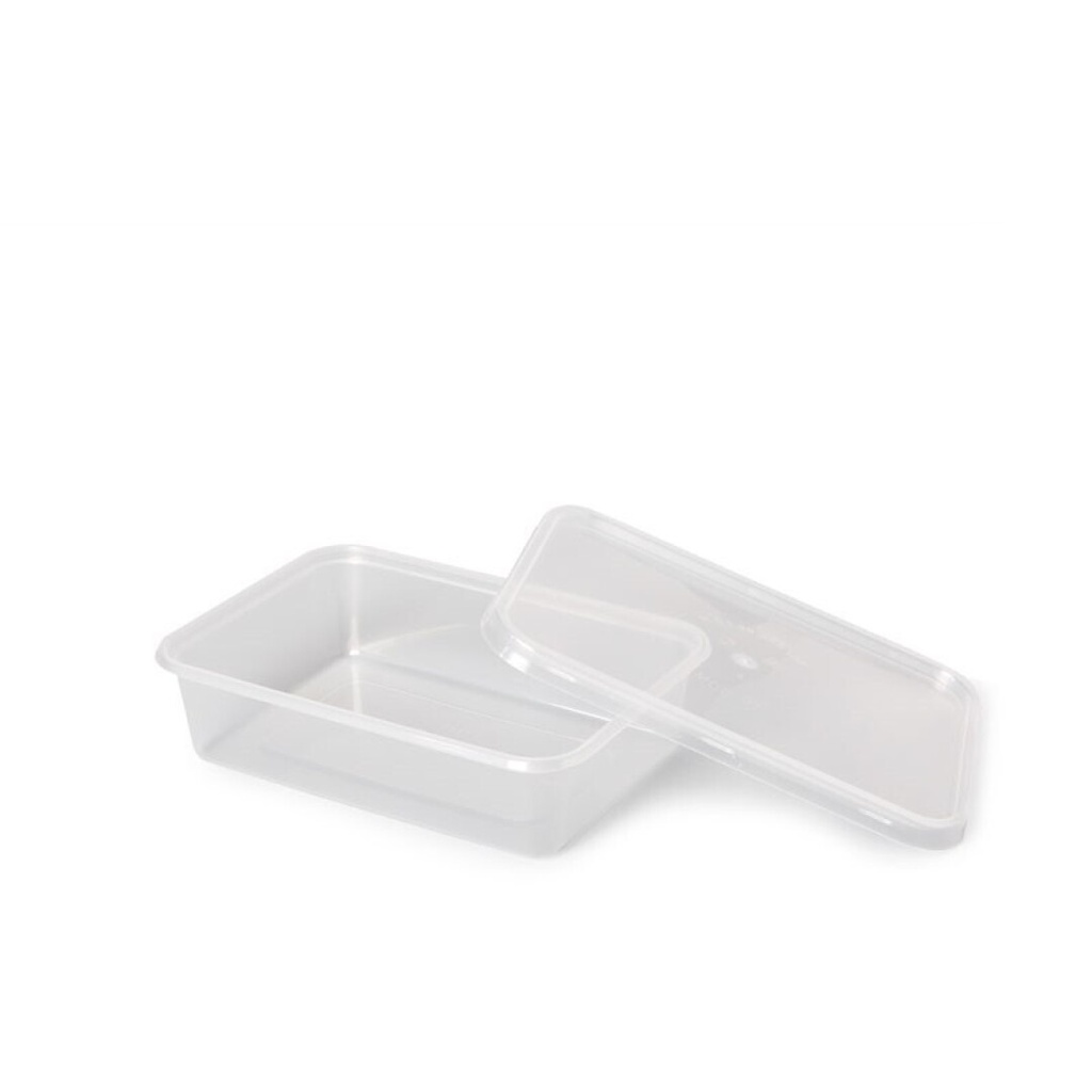 TARRINA RECTANGULAR 500CC TRANS. 500UDS/C