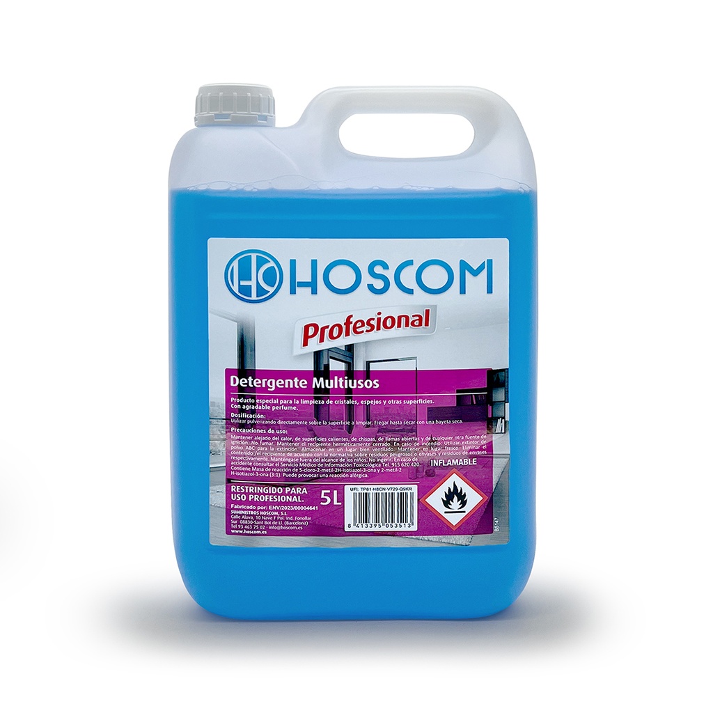 LIMPIACRISTALES PROF. (MULTIUSOS) 5L HOSCOM