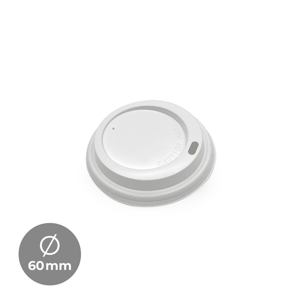 TAPA BLANCA PARA VASO 4OZ Ø60MM 20P-50 UDS.