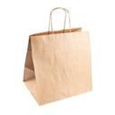 BOLSA PAPEL KRAFT CON ASA 26+20X27 C-250