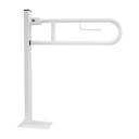 BARRA ABATIBLE INOX BLANCO ANCLAJE SUELO