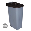 CONTENEDOR RECICLO 110L NEGRO