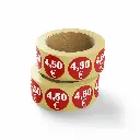 ROLLO ETIQUETAS ADHESIVAS 4,5€  500UDS/R
